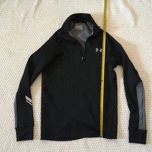 UNDER ARMOUR RUN GOLD GEAR FITTED  PULL-OVER LONG SLEEVE SHIRT/MEN-MEDIUM